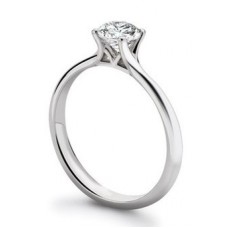 0.60ct Vvs2/h Platinum Round Diamond Shoulder Set Ring