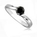 Round Black Diamond Solitaire Ring Round Black Diamond Solitaire Ring