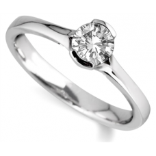 Modern Round Diamond Engagement Ring