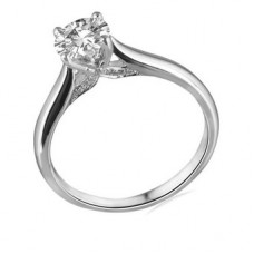 Agi Certified 1.20ct Vs2/g Round Diamond Solitaire Ring