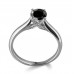 Round Black Diamond Solitaire Ring Round Black Diamond Solitaire Ring