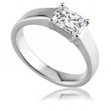 Unique Modern Radiant Diamond Engagement Ring