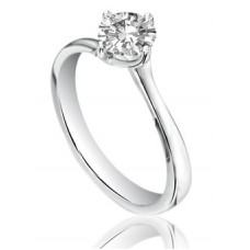 Igi Certified 0.31ct Vs2/g Platinum Round Diamond Solitaire Ring