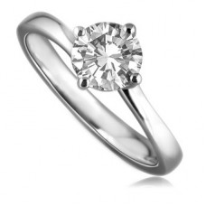 0.50ct Vvs/h Platinum Round Diamond Solitaire Ring