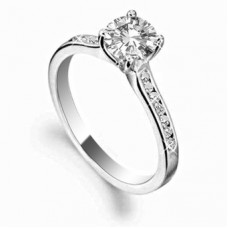 Certified  0.71ct I1/h Round Diamond Ring