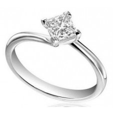 0.50ct I1/fprincess Diamond Solitaire Ring