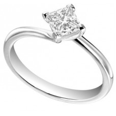 Igi Certified  0.9  Vs2/h Princess Cut Diamond Solitaire Ring