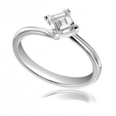 Asscher Diamond Engagement Ring