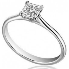 Certified 0.58ct Vs1/g Princess Diamond Ring