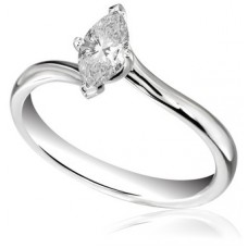 0.69ct I1/g Marquise Diamond Solitaire Ring