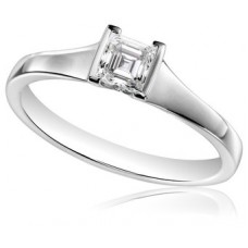 Asscher Diamond Engagement Ring