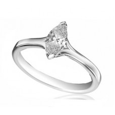 Agi Certified 1.00ct Si2/f Marquise Cut Diamond Ring