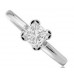 Split Petal Princess Cut Diamond Solitaire Ring