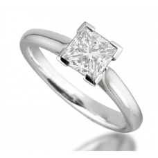 0.51ct F/si1 Princess Solitaire Ring