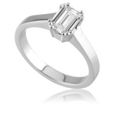 Emerald Diamond Engagement Ring