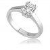 Four Split Prong Claw Radiant Cut Diamond Solitaire Ring