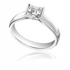 Asscher Diamond Engagement Ring
