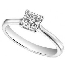 1.00ct Vvs2/h Princess Solitaire Ring