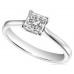 1.00ct Vvs2/h Princess Solitaire Ring