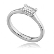 Modern Emerald Diamond Engagement Ring