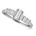 0.87ct Emerald Cut Diamond Shoulder Set Ring