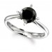 Round Black Diamond Solitaire Ring Round Black Diamond Solitaire Ring