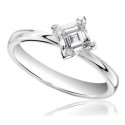 Corner Twist Asscher Diamond Engagement Ring