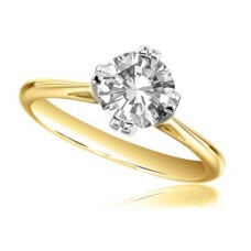0.31ct Si/f Round Diamond Solitaire Ring