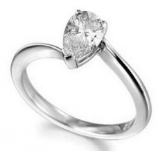 Certified 0.21ct I1/g Pear Shaped Diamond Ring