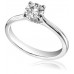 Agi 0.84ct Si1/h Four Claw Set Round Diamond Solitaire Ring