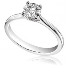 Gia Certified 0.31ct Vs1/f Platinum Round Diamond Solitaire Ring