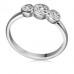 Unique Rubover Round Diamond Trilogy Ring