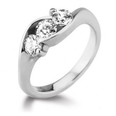 Unique Round Diamond Trilogy Ring