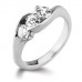 Unique Round Diamond Trilogy Ring