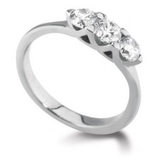Classic Round Diamond Trilogy Ring