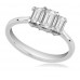 Classic Emerald Diamond Trilogy Ring