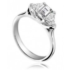 Asscher & Trillian Diamond Trilogy Ring