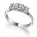 0.61ct, Si/f Round Diamond Trilogy Ring