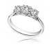 0.70ct Vs2/ef Round Diamond Trilogy Ring