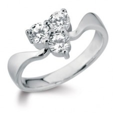 Unique Round Diamond Trilogy Ring