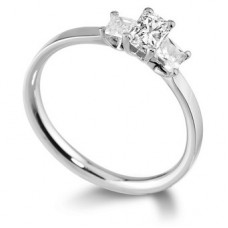 Radiant & Princess Diamond Trilogy Ring