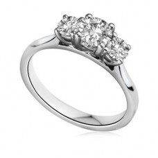 Classic Round Diamond Trilogy Ring
