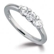 Graduated Round Diamond Trilogy Ring