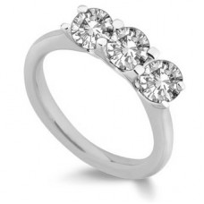 0.75ct Vvs/e Round Diamond Trilogy Ring
