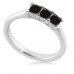 Princess Black Diamond Trilogy Ring
