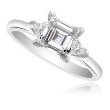 Asscher & Trillian Diamond Trilogy Ring