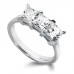 Simple Princess Diamond Trilogy Ring
