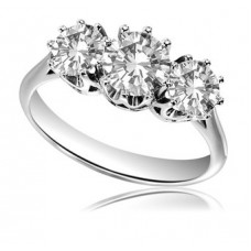 Round Brilliant Cut Diamond Trilogy Ring