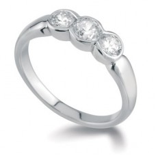 Unique Round Diamond Trilogy Ring