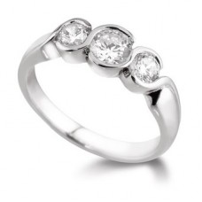 Designer Round Diamond Trilogy Ring
